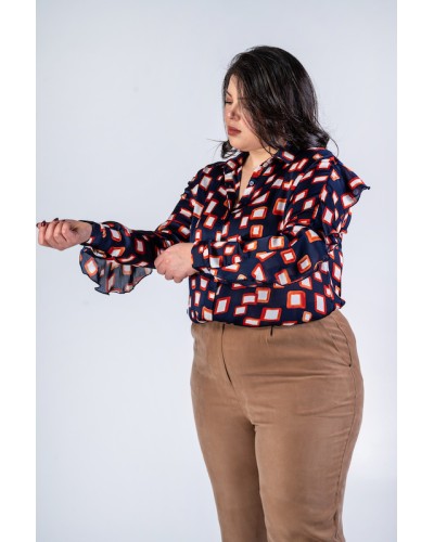 Chemise à volants