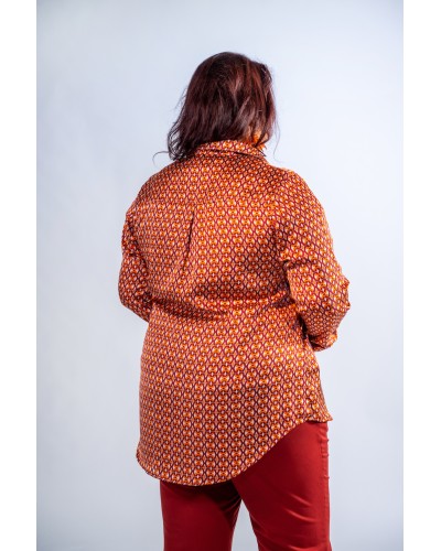 Chemise satin imprimé