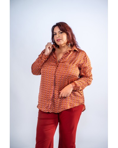 Chemise satin imprimé