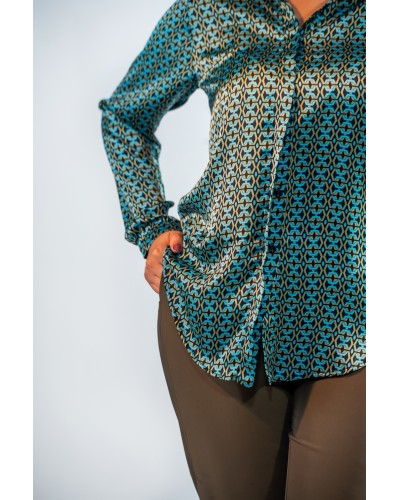 Chemise satin imprimé