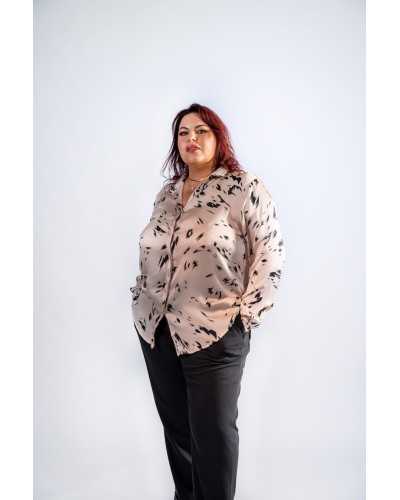 Chemise texturée satinée