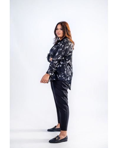 Chemise texturée satinée