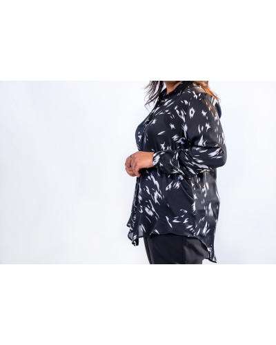 Chemise texturée satinée