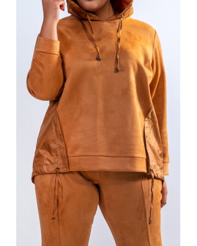 Ensemble jogging bi-matiére