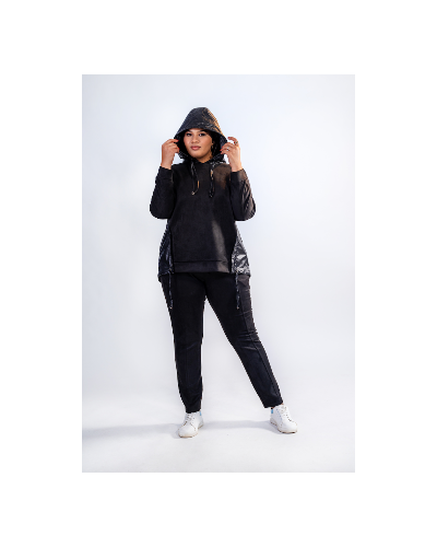 Ensemble jogging bi-matiére