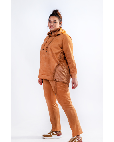 Ensemble jogging bi-matiére