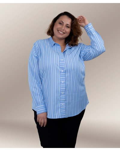 Chemise popeline rayée