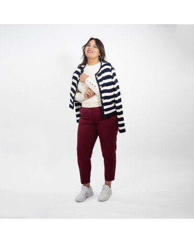 Gilet en maille rayé