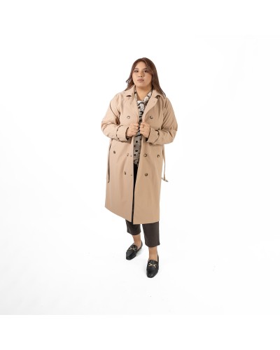 Trench à ceinture imperméable