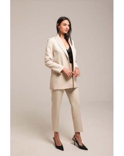 Veste tailleur col châle