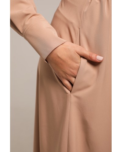 Robe longue ceinturée