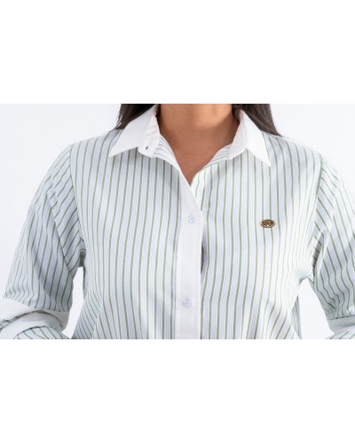 Chemise en popeline rayée