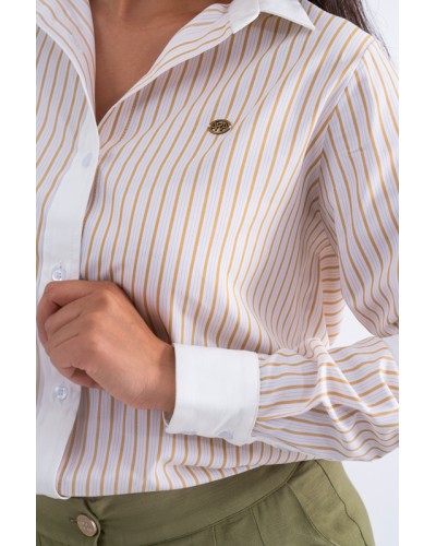 Chemise en popeline rayée