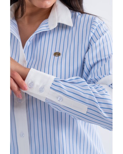 Chemise en popeline rayée