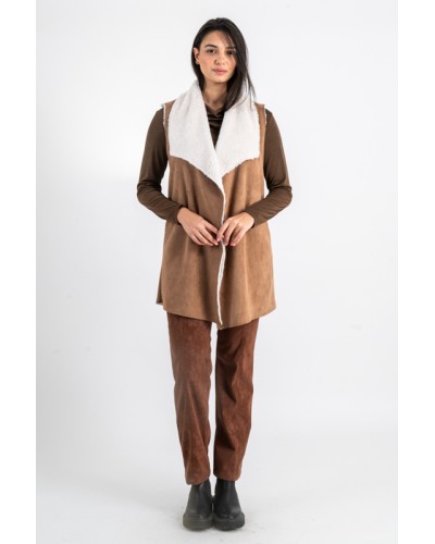Gilet Faux daim
