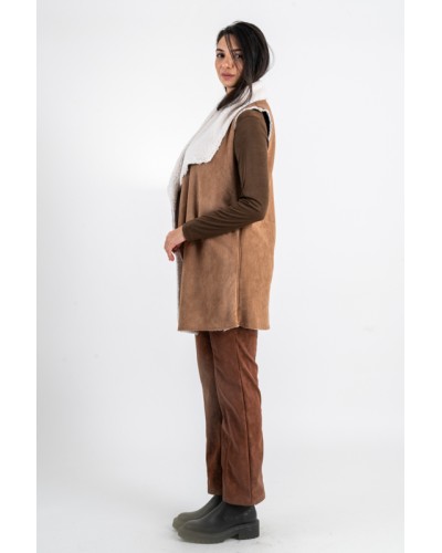 Gilet Faux daim