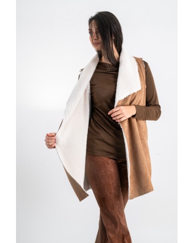 Gilet Faux daim
