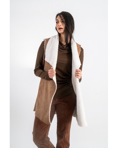 Gilet Faux daim