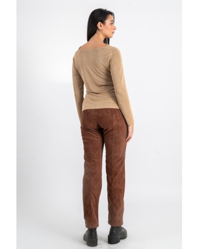 Pull encolure drapée