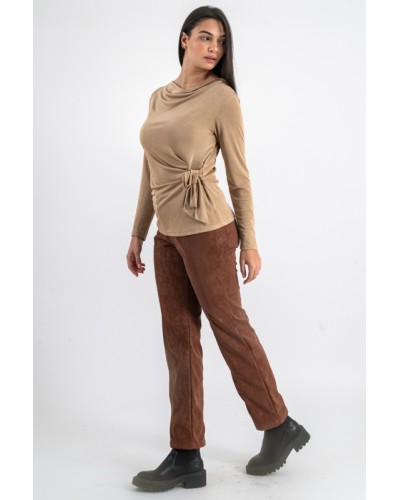 Pull encolure drapée