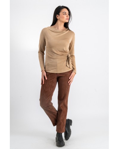 Pull encolure drapée