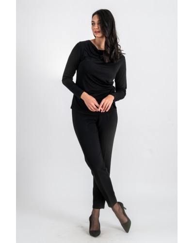 Pull encolure drapée