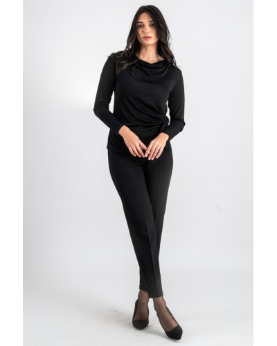 Pull encolure drapée