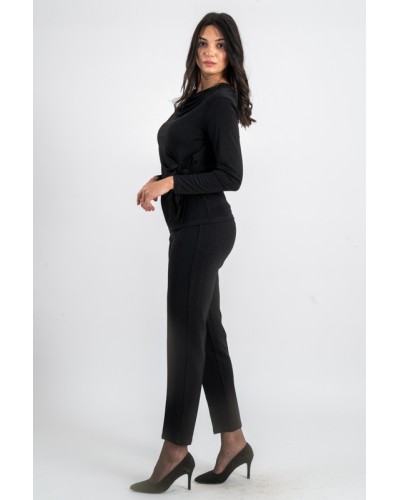 Pull encolure drapée