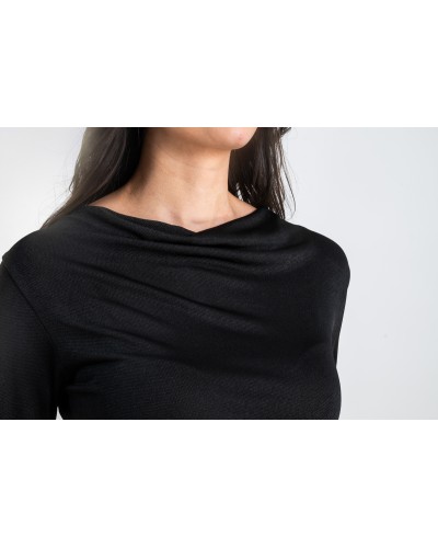 Pull encolure drapée