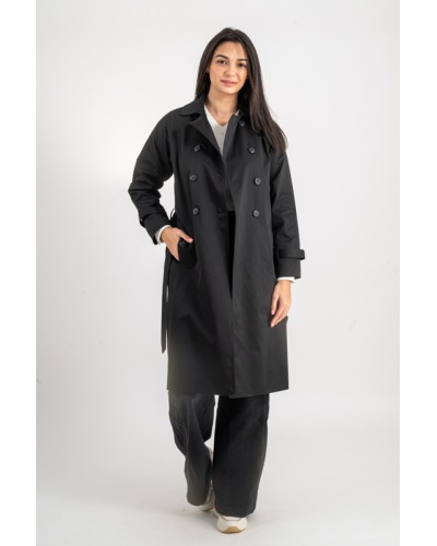 Trench à ceinture imperméable